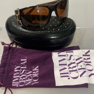 Jimmy Crystal Leopard Crystal Sunglasses